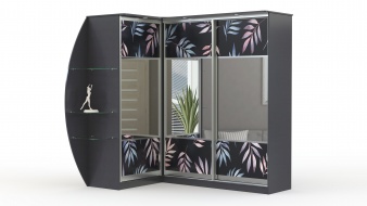 Угловой шкаф-купе Туманные цветы BMS по индивидуальному заказу