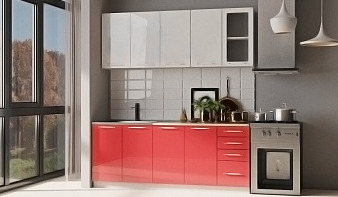 Кухонный гарнитур Алиса 3 BMS красного цвета