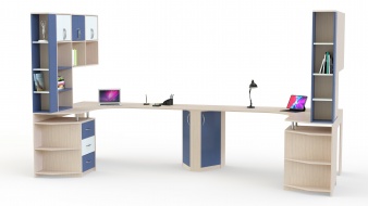 Письменный стол для двоих Виктория 24 BMS по индивидуальному размеру
