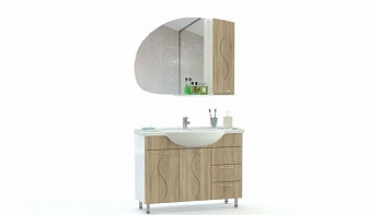 Мебель для ванной комнаты Долли 2 BMS комплект с тумбой, раковиной, зеркалом
