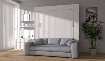 Вертикальная Шкаф-кровать с диваном Лакс 2 BMS