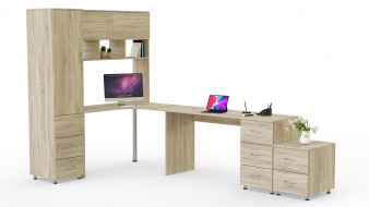 Угловой письменный стол для двоих Нико 82 BMS по индивидуальному размеру