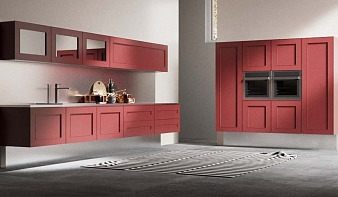 Кухня К-1.2 BMS красного цвета