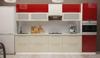 Кухня Рэд BMS красного цвета