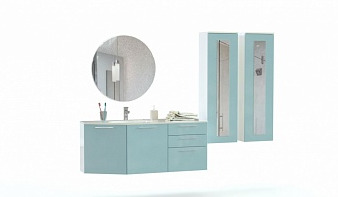 Мебель для ванной Глосс 1 BMS комплект с тумбой, раковиной, зеркалом