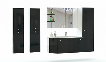 Мебель для ванной Алоэ 4 BMS черно-белая