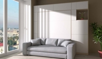 Вертикальная Шкаф-кровать с диваном Рубин 04 BMS
