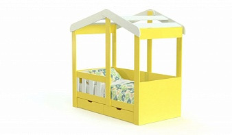 Желтая Кровать-домик Поль 12.3 BMS