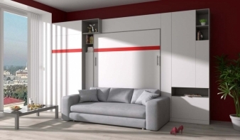 Вертикальная Шкаф-кровать с диваном Тида 02 BMS
