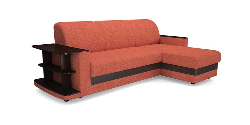 Угловой диван Виза 08 трапеция с барным столиком BMS - Фото