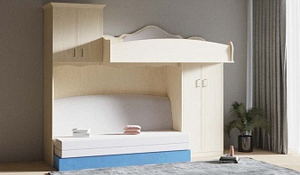Кровать-чердак с диваном Арло 5 с рабочей зоной