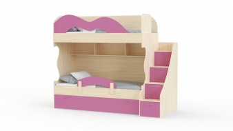 Детская двухъярусная кровать Бамбини BMS с лестницей