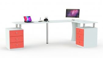 Угловой письменный стол для двоих Колор 58 BMS под заказ