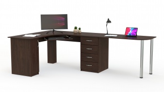 Угловой письменный стол для двоих Вента 73 BMS по индивидуальному размеру