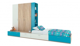 Кровать со шкафом Сказка 21 BMS со шкафом