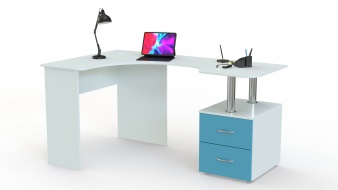 Современный Угловой письменный стол с ящиками Бьянка BMS