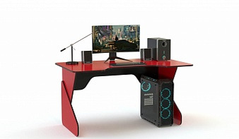 Геймерский стол Стелл 5 BMS красного цвета