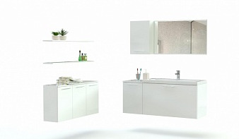 Комплект для ванной комнаты Устина 5 BMS белого цвета