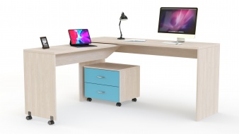 Угловой письменный стол для двоих Калифорния 9 BMS по индивидуальному размеру