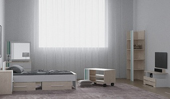 Комплект Детской мебели Лион К4 BMS белого цвета