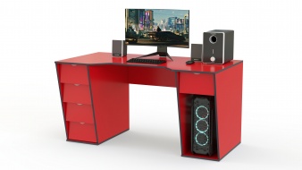 Геймерский стол Шторм 8 BMS красного цвета