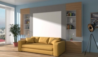 Вертикальная Шкаф-кровать с диваном Флора 3 BMS