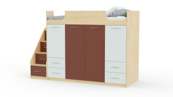 Кровать-чердак Симо 2 BMS из МДФ