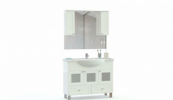 Мебель для ванной комнаты Долли 1 BMS комплект с тумбой, раковиной, зеркалом