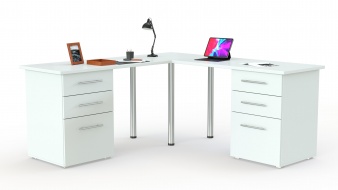 Письменный угловой стол для двоих Стандарт 1 BMS по индивидуальному размеру