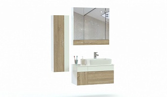 Мебель для ванной комнаты Рони 3 BMS комплект с тумбой, раковиной, зеркалом