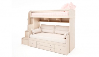 Двухъярусная кровать с лестницей для детей Медисон 3.10.1 BMS