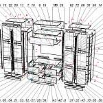 Схема сборки Двойной шкаф-купе Нео 41 BMS