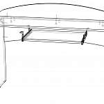 Чертеж Стол компьютерный Ника BMS