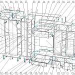 Схема сборки Мебельная стенка Светлана 2 BMS