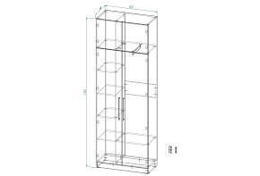 Распродажа - Распашной шкаф Вилета 5 (800х2300х400)