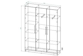 Распродажа - Распашной шкаф Вилета 3 (1500х2100х400)