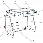 Схема сборки Стол для ноутбука Минор-10 BMS