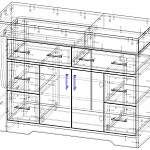 Чертеж Комод Рассвет 4 BMS