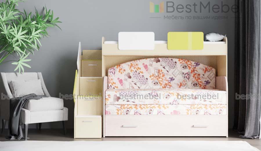 Кровать-чердак с диваном Пума 5 BMS - Фото