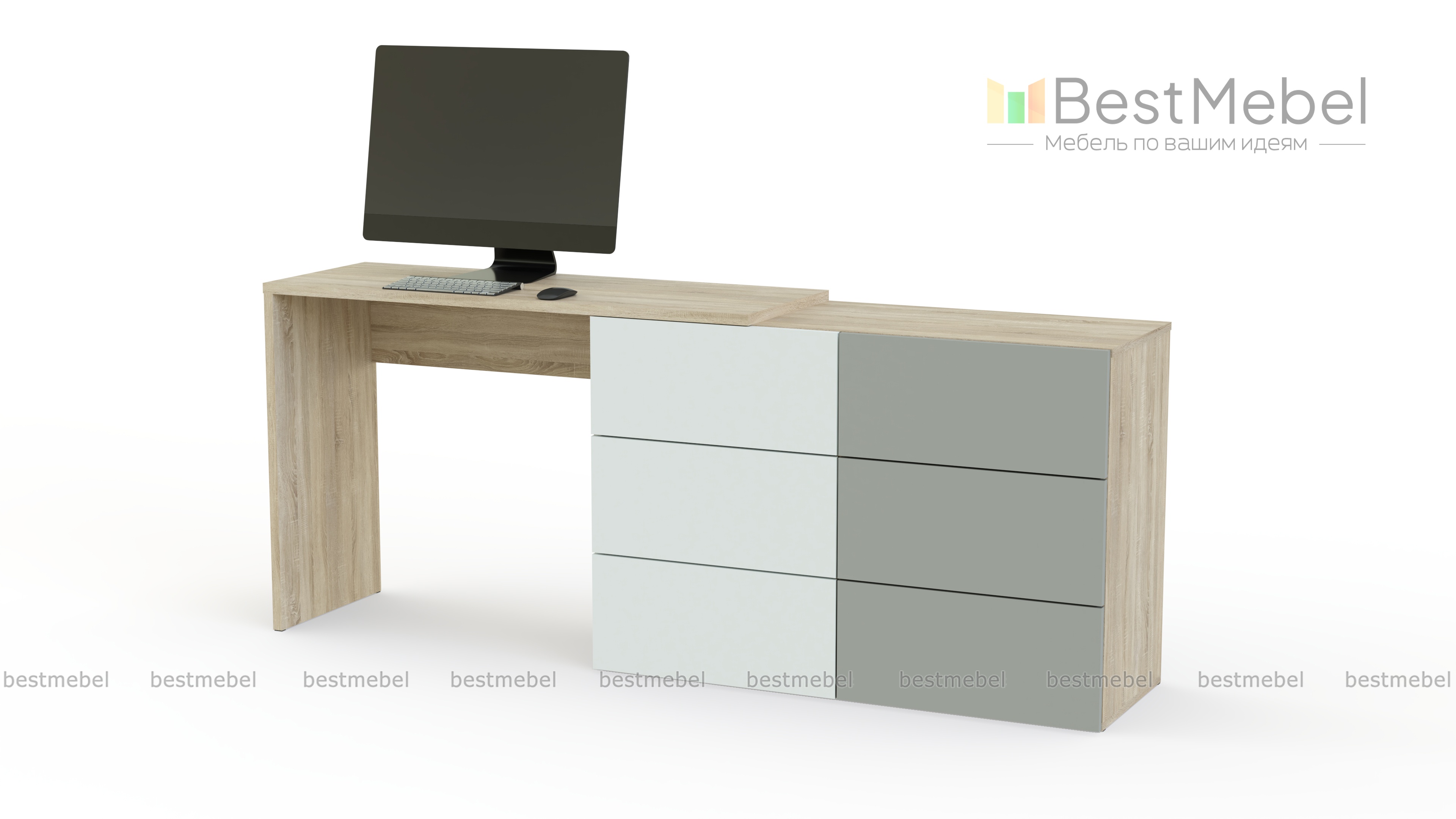Комод со столом Капри BMS