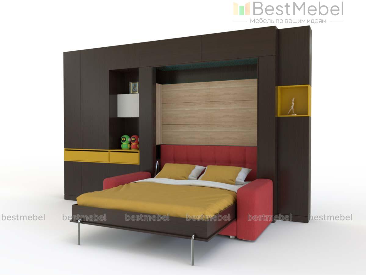 Шкаф-кровать с диваном Флора 2 BMS - Фото