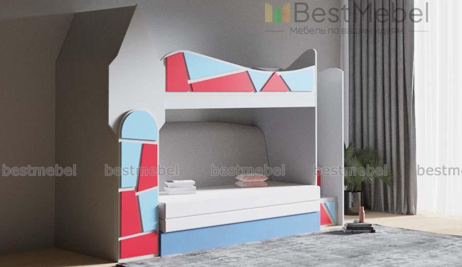 Кровать-чердак с диваном Санни 8 BMS - Фото