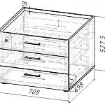 Чертеж Тумба стационарная Техно T2.03.40 BMS