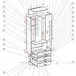 Схема сборки Распашной шкаф Паулина 30.1 BMS