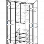 Чертеж Шкаф-купе 17 BMS