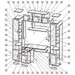 Схема сборки Мебельная стенка Елена 2 композиция 1 BMS