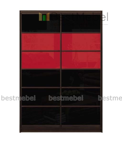 Шкаф-купе двухдверный Стандарт Цветные стекла BMS