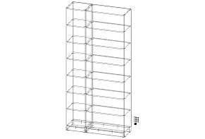 Распродажа - Стеллаж  Барни 02  (1200х2500х380)