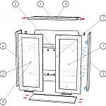 Схема сборки Шкаф верхний витрина двухдверная Ирен BMS