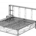 Чертеж Кровать с подсветкой Гамма BMS